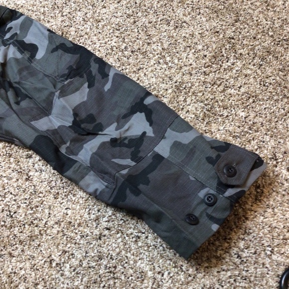 NWOT Camo Mens Military Cargo Tactical Jacket Coat - Picture 6 of 8